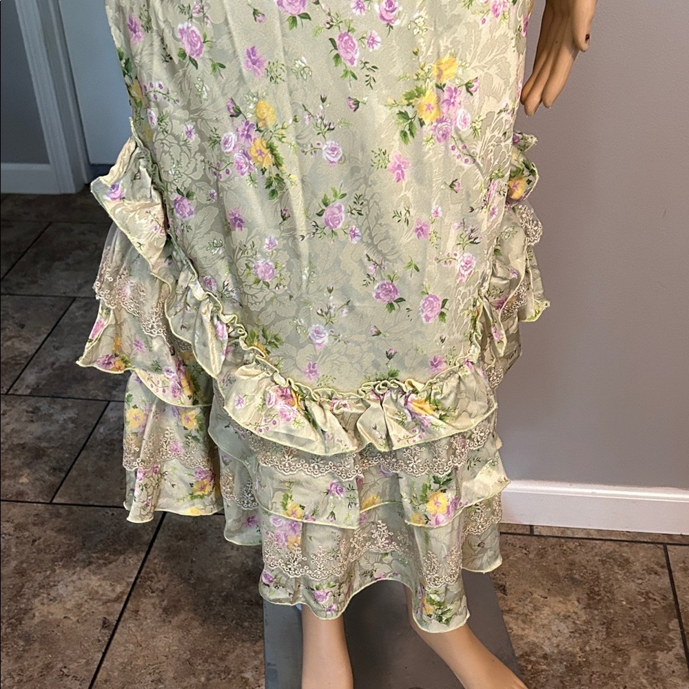 Lait Collection Floral Ruffle Maxi Dress NWT - Picture 3 of 11